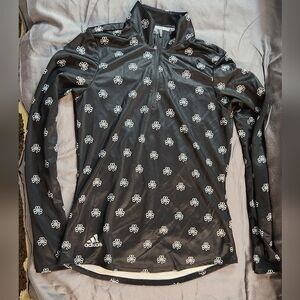 Adidas Black‎ Floral Zip-Up Jacket